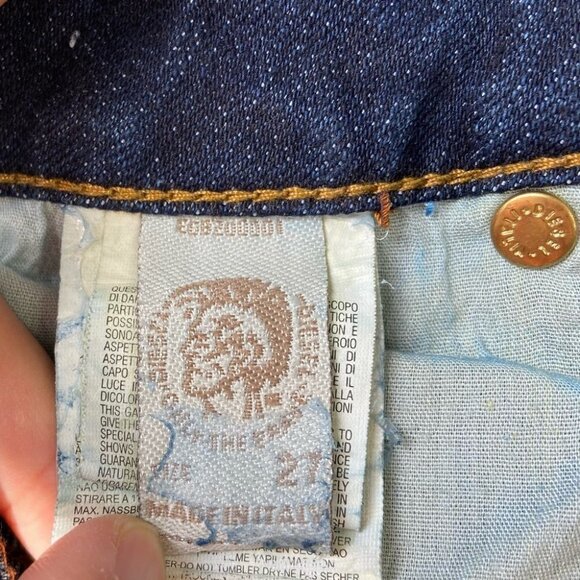 Diesel Embroidered Distressed Jean Shorts - Picture 9 of 10